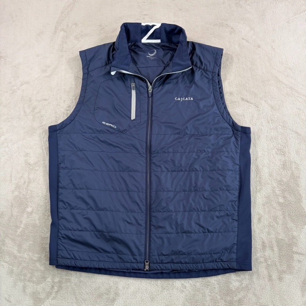 Zero Restriction Z625 x Cascata Golf Club Vest Navy Men 2XL PrimaLoft Puffr $240